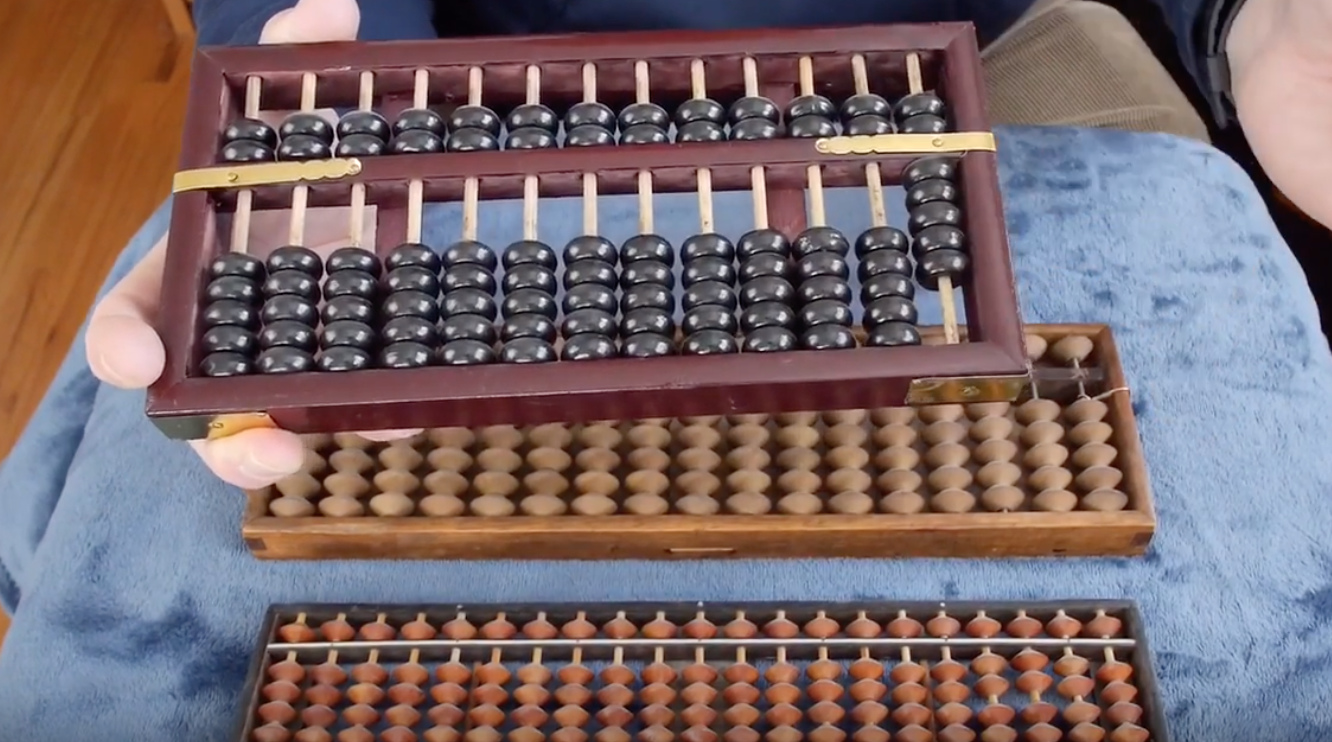 Abacus being used to store numbers