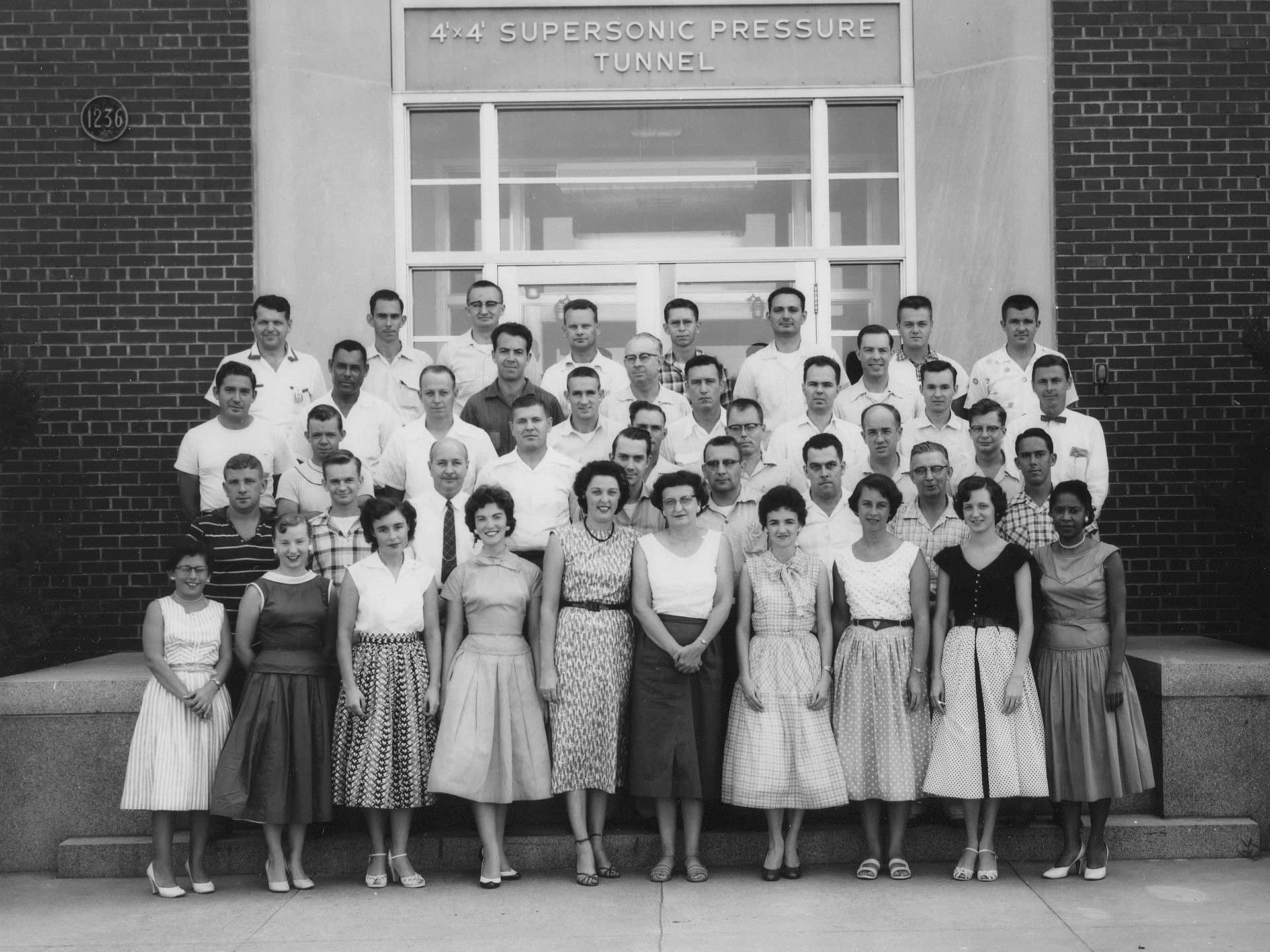 Group portrait of computers (humans) I the 1950s